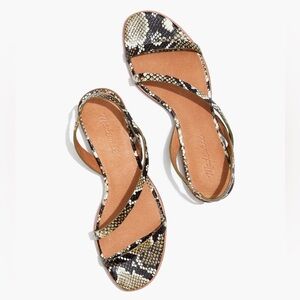 Madewell Snakeskin Pattern Sandals